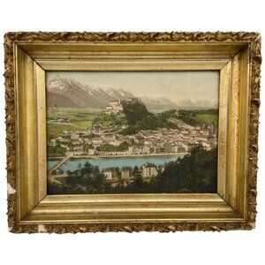 Framed Print Salzburg Austria Kapuzinergerg Ornate Heirloom Gilded Frame 9x11